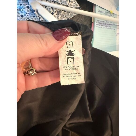 Shabby Apple Black Ruffle Wrap Short Sleeve Dress sz WS  1X EUC - Picture 10 of 10